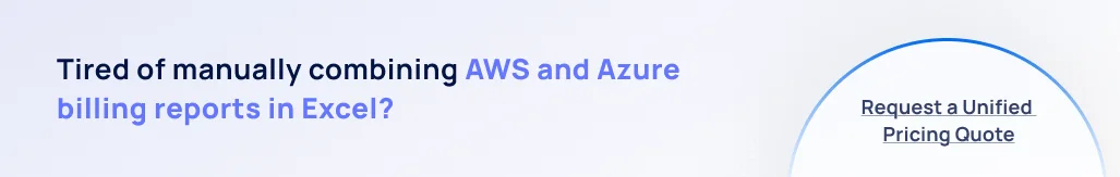 Tired of manually combining AWS and Azure billing reports in Excel? Request a Unified Pricing Quote